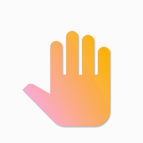 Unhommelent hello psychedelic hand colors GIF