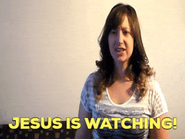 Jesus Is Watching GIF by Back Row Radio