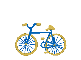 Bicycle Viktorijagif Sticker by Viktorija illustrator