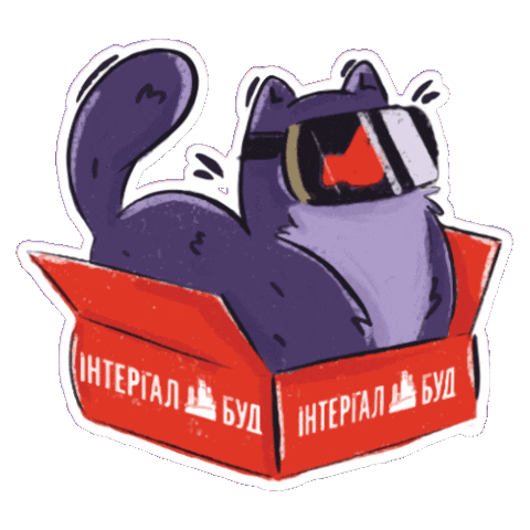 Cat Home Sticker by Intergal_Bud