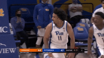 Happy College Hoops GIF by Pitt Panthers