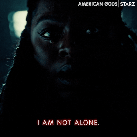 Never Alone Starz GIF by American Gods