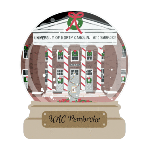 Christmas Snow Sticker by UNC Pembroke