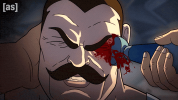 Blood Eye Popping GIF by Adult Swim
