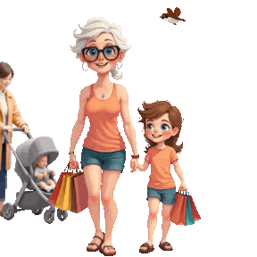 Grandmother Granddaughter Sticker