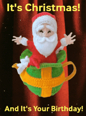 Happy Birthday Christmas GIF by TeaCosyFolk