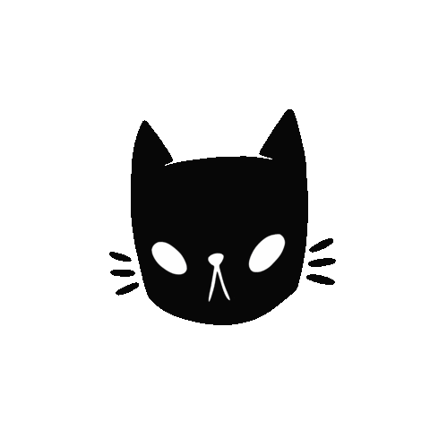 Black Cat Sticker by Behemot