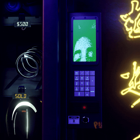 pomb4l cyberpunk daft punk vending machine pomb4l GIF