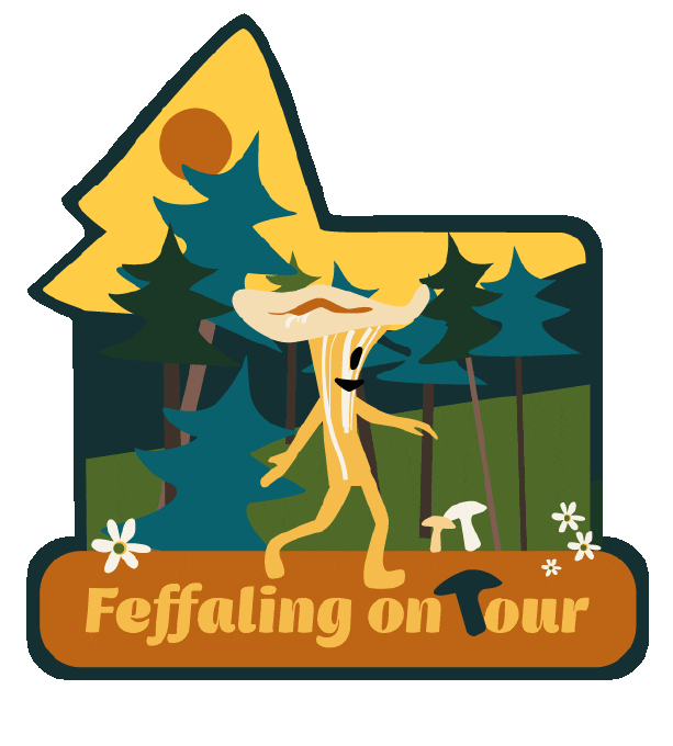 Mushroom Hiking Sticker by Wilde Werke