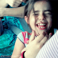 tickling little girl GIF