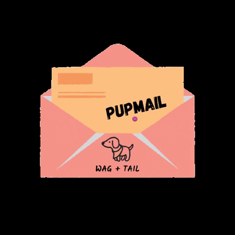 shopwagandtail new small business mail wag tail GIF