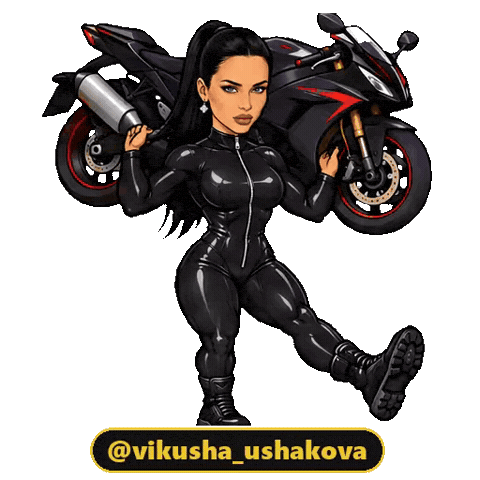 Power Motorcycle Sticker by Viktoria Ushakova