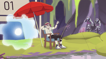 Wave Relaxing GIF by 11 bit studios