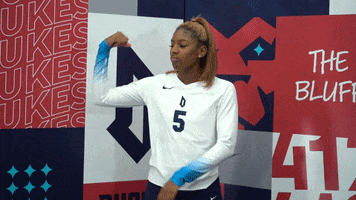 Volleyball Flexing GIF by GoDuquesne