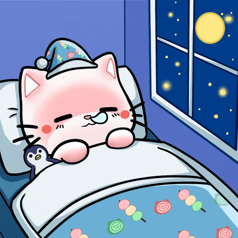 Tired Night GIF by Mochimons