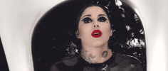 Looking Up Red Lips GIF by GUNSHIP