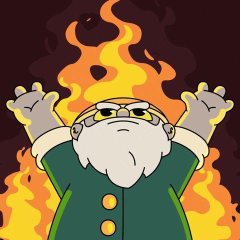 On Fire Burn GIF by Franky The Frog