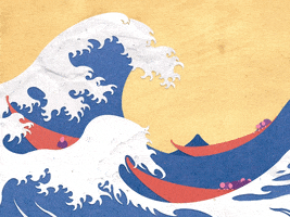 Great Wave Japan GIF by Doctor Popular