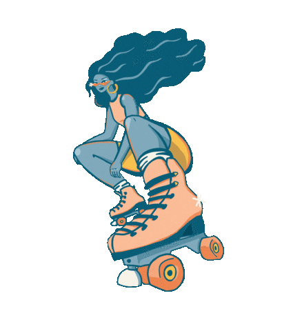 Roller Derby Rollerskate Sticker by Sol Quads Roller Skate Shop