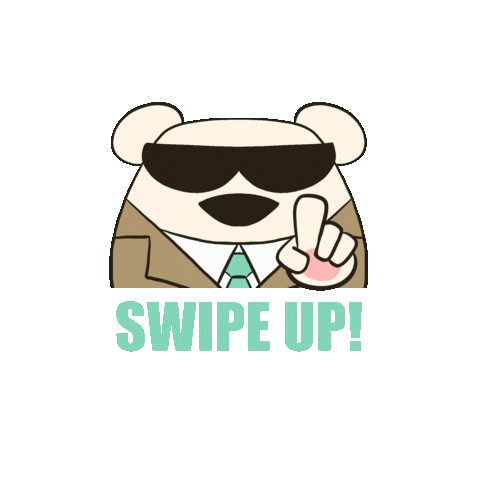 Swipe Up Polar Bear Sticker by Cloversoft
