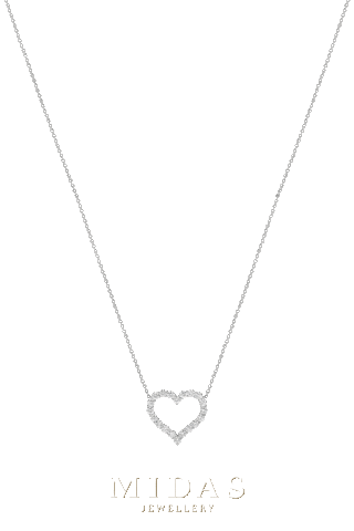 Diamond Necklace Heart Sticker by Midas Jewellery