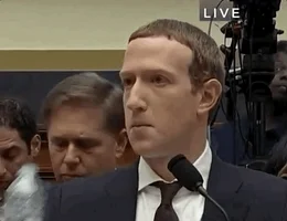 facebook thirsty mark zuckerberg water bottle testimony GIF