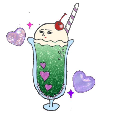 Ice Cream Float Sparkle Sticker