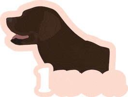 Chocolate Lab Dog Sticker by Leah Alexandra Jewelry