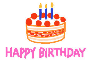 Happy Birthday Cake Sticker