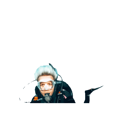 Diving Scuba Sticker by Martyna Skura