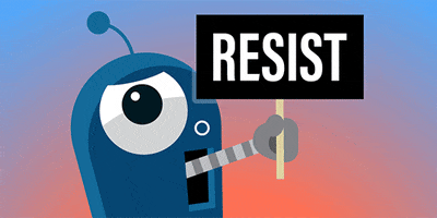 Robot Protest GIF by Resistbot