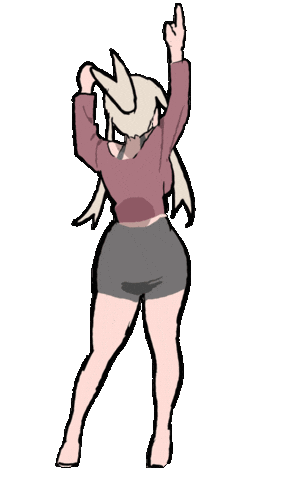 Anime Girl Cute Dance Sticker