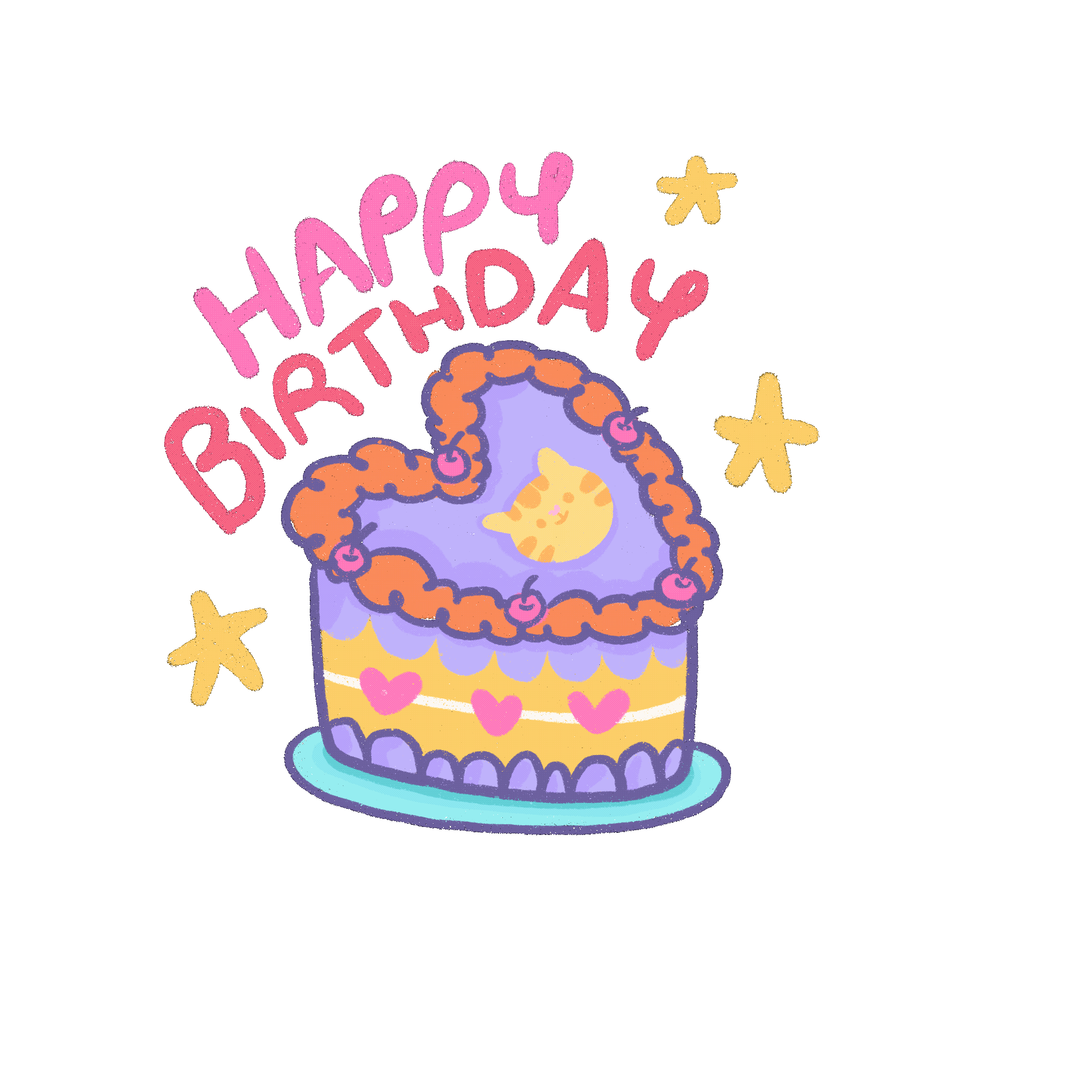 Animated GIF 27 – Birthday Cake – Bootgum
