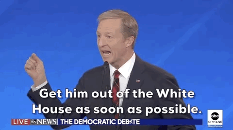 Democratic Debate Tom Steyer GIF by GIPHY News