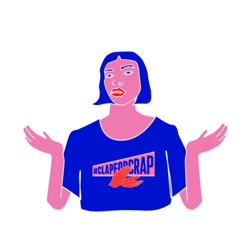 Confused Girl Sticker by ClapForCrap