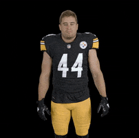 Flexing Derek Watt GIF by Pittsburgh Steelers