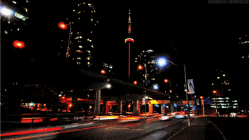 city lights night GIF