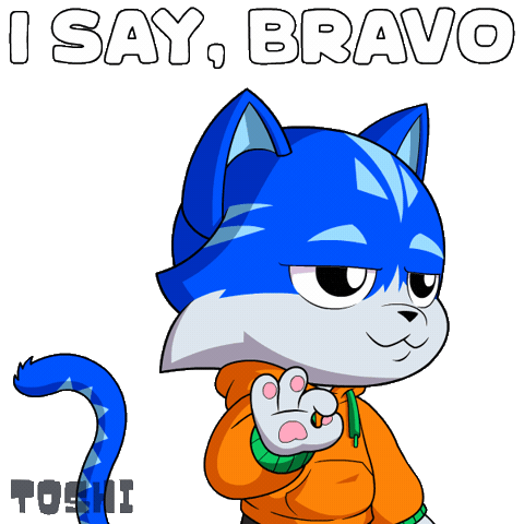 Well Done Applause Sticker by Toshithecat