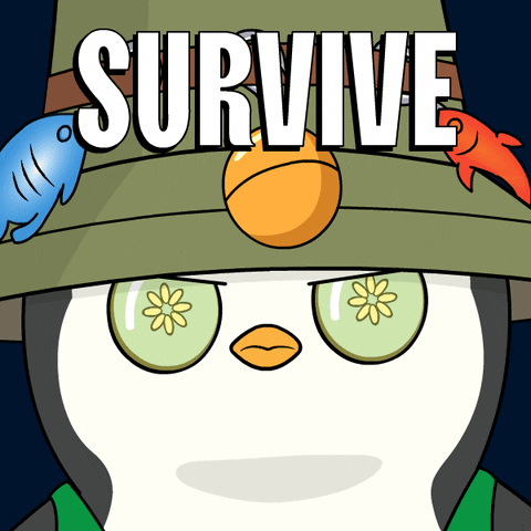 Camping I Will Survive GIF by Pudgy Penguins
