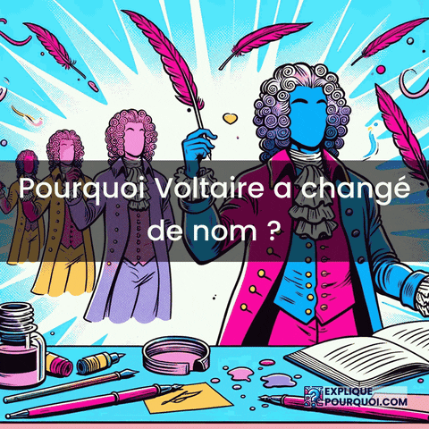 Voltaire Pseudonyme GIF by ExpliquePourquoi.com