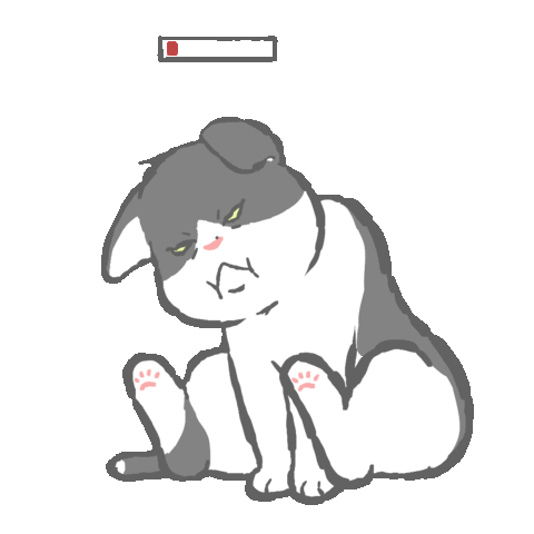 Tired Cat Sticker by GORO
