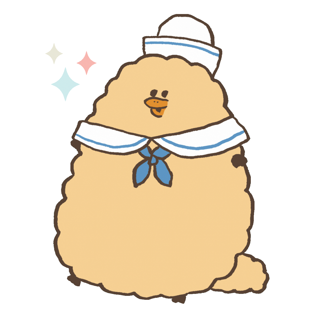 Beige Platypus Sticker