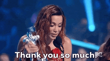 Thank You So Much GIF by 2022 MTV Video Music Awards