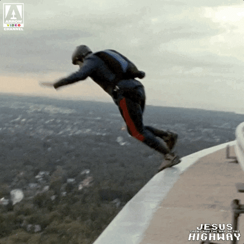 Featured image of post Jumping Off A Cliff Gif Anime The jump off a bridge rebuttal trope as used in popular culture
