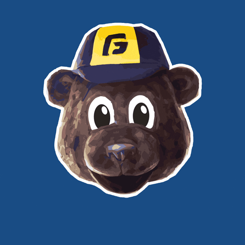 georgefoxuniversity bear sunglasses university mascot GIF