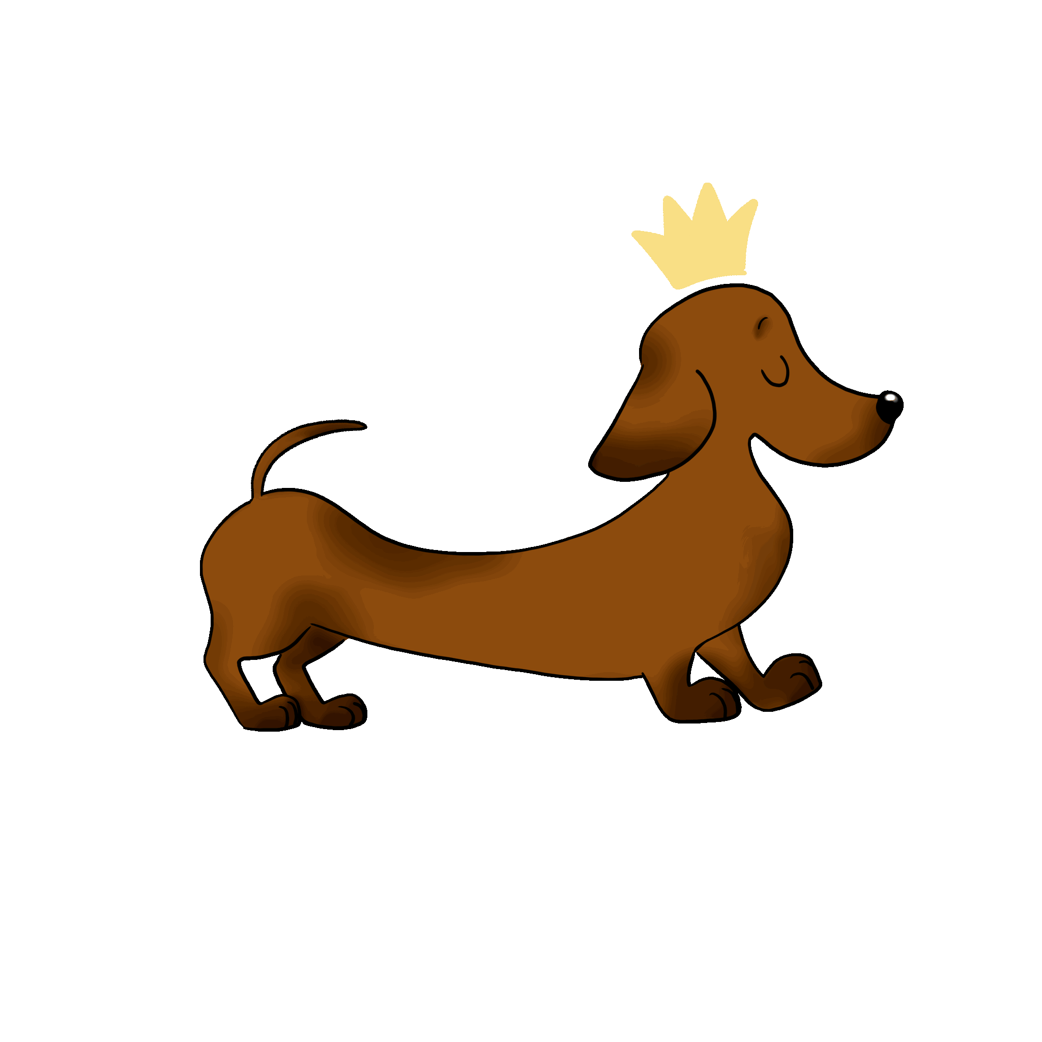 Happy Wiener Dog Sticker for iOS & Android GIPHY
