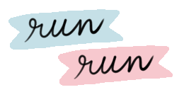 Pink Running Sticker