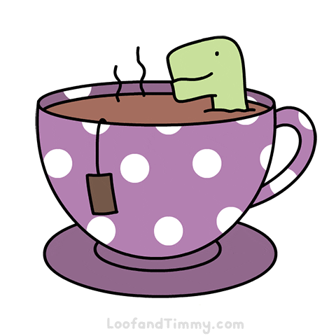 loofandtimmy kawaii drink tea cafe GIF