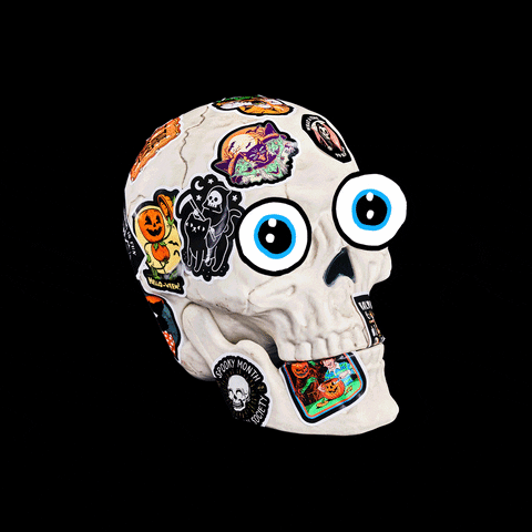 Halloween Skull GIF by TeePublic