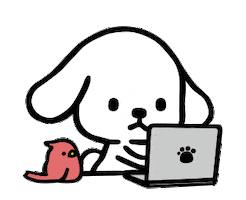 Dog Work Sticker by duskin_dusken_official